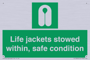Life jackets stowed within